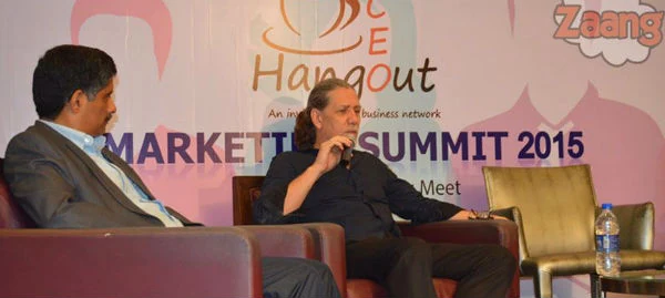 Bruce T. Dugan speaking on a panel at the CEO Hangout Marketing Summit, 2015.
