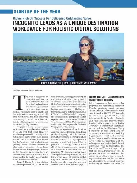 Silicon India Startup of the Year feature page.